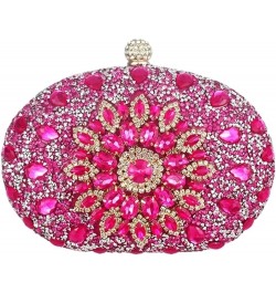 Multicolored Diamond Women Clutch Evening Bags Bridal Crystal Flower Handbags Purses Wedding Party Dinner Bag Blue $45.86 Eve...