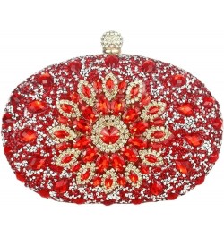 Multicolored Diamond Women Clutch Evening Bags Bridal Crystal Flower Handbags Purses Wedding Party Dinner Bag Blue $45.86 Eve...