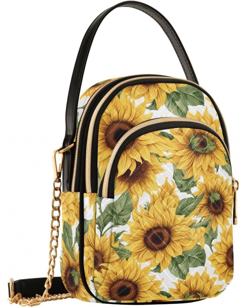 Sunflower Flower Floral Small Crossbody Purses for Women Crossbody Bags Fanny Packs Handbags Wallet Cell Phone Shoulder Purse...