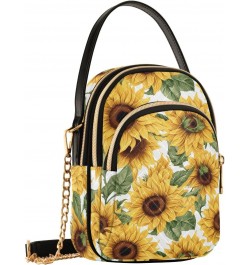 Sunflower Flower Floral Small Crossbody Purses for Women Crossbody Bags Fanny Packs Handbags Wallet Cell Phone Shoulder Purse...