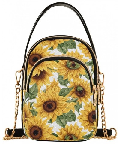 Sunflower Flower Floral Small Crossbody Purses for Women Crossbody Bags Fanny Packs Handbags Wallet Cell Phone Shoulder Purse...