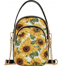 Sunflower Flower Floral Small Crossbody Purses for Women Crossbody Bags Fanny Packs Handbags Wallet Cell Phone Shoulder Purse...