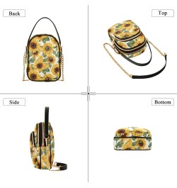 Sunflower Flower Floral Small Crossbody Purses for Women Crossbody Bags Fanny Packs Handbags Wallet Cell Phone Shoulder Purse...