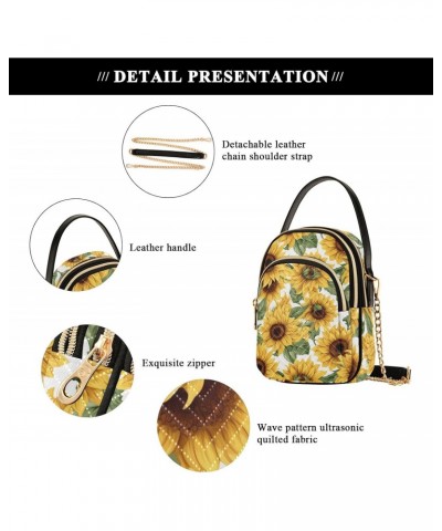 Sunflower Flower Floral Small Crossbody Purses for Women Crossbody Bags Fanny Packs Handbags Wallet Cell Phone Shoulder Purse...