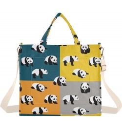 Different Poses Panda Illustration Women's Tote Handbags Top Handle Satchel Shoulder Bag Crossbody Bag M $13.86 Totes