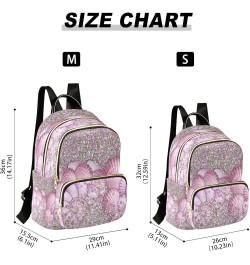 Backpack Purse for Women Pink Glitter Shell 3d, Mini Fashion Backpack Lightweight Casual Daypack Shoulder Bag Travel Backpack...