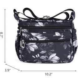 Shoulder Bags for Women Nylon Crossbody Bags Waterproof Lightweight Messenger Purses and Handbags Black $12.53 Crossbody Bags