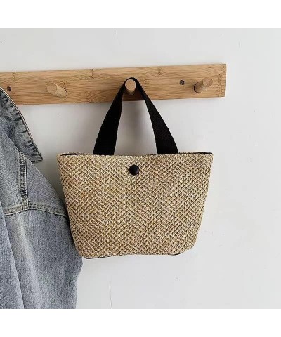 Women Straw Handbag Summer Beach Rattan Tote Bag Crossbody Shoulder Top Handle Handbag Handmade Purse Light Phone Bag (Color ...