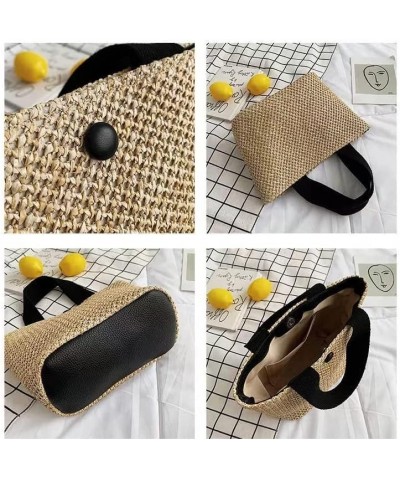 Women Straw Handbag Summer Beach Rattan Tote Bag Crossbody Shoulder Top Handle Handbag Handmade Purse Light Phone Bag (Color ...