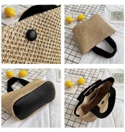 Women Straw Handbag Summer Beach Rattan Tote Bag Crossbody Shoulder Top Handle Handbag Handmade Purse Light Phone Bag (Color ...