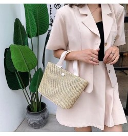 Women Straw Handbag Summer Beach Rattan Tote Bag Crossbody Shoulder Top Handle Handbag Handmade Purse Light Phone Bag (Color ...