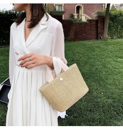 Women Straw Handbag Summer Beach Rattan Tote Bag Crossbody Shoulder Top Handle Handbag Handmade Purse Light Phone Bag (Color ...