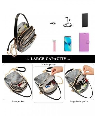 Small Crossbody Bags for Women Trendy Swirls Fluid Black Marble Travel Sling Bag Women's Crossbody Handbags Satchel Bags $14....