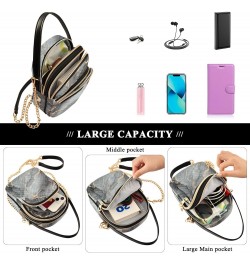 Small Crossbody Bags for Women Trendy Swirls Fluid Black Marble Travel Sling Bag Women's Crossbody Handbags Satchel Bags $14....