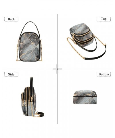 Small Crossbody Bags for Women Trendy Swirls Fluid Black Marble Travel Sling Bag Women's Crossbody Handbags Satchel Bags $14....