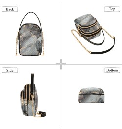 Small Crossbody Bags for Women Trendy Swirls Fluid Black Marble Travel Sling Bag Women's Crossbody Handbags Satchel Bags $14....