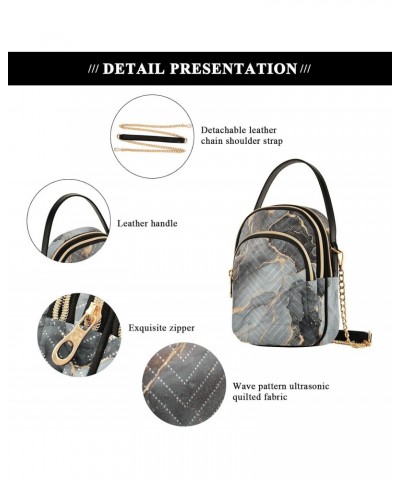 Small Crossbody Bags for Women Trendy Swirls Fluid Black Marble Travel Sling Bag Women's Crossbody Handbags Satchel Bags $14....