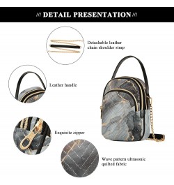 Small Crossbody Bags for Women Trendy Swirls Fluid Black Marble Travel Sling Bag Women's Crossbody Handbags Satchel Bags $14....