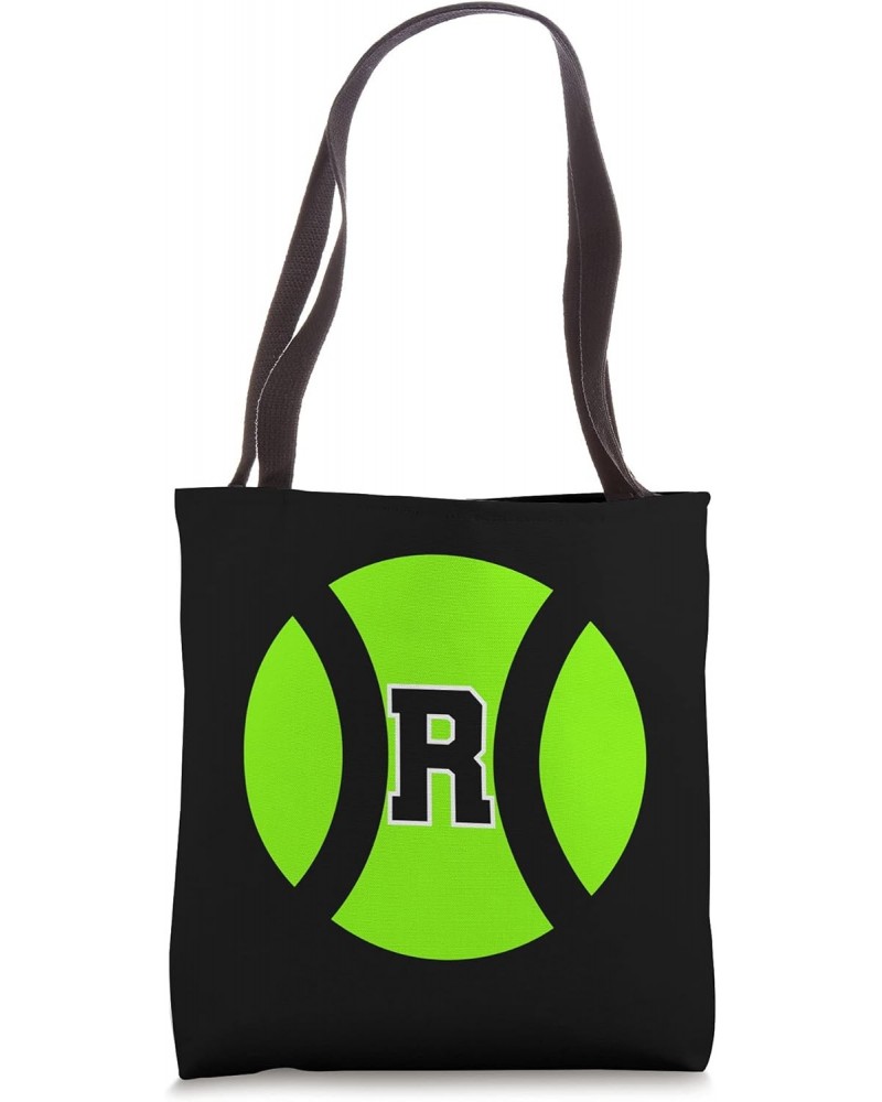 Letter Initial R Tennis Ball Monogram Tote Bag $9.40 Totes