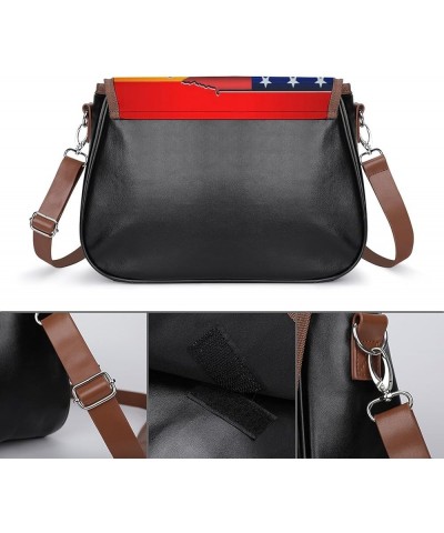 Shoulder Round Messenger Bag Leather Travel Briefcase Satchel for Office, Work, Travel Pattern (361) $22.95 Shoulder Bags