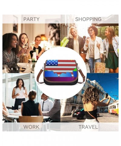 Shoulder Round Messenger Bag Leather Travel Briefcase Satchel for Office, Work, Travel Pattern (361) $22.95 Shoulder Bags