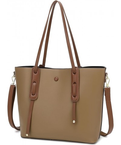 Tote Bag, Lovely Tote Bag, Carrying Case, Top Grade Copper Teeth Zip Open and Close Khaki $18.24 Crossbody Bags