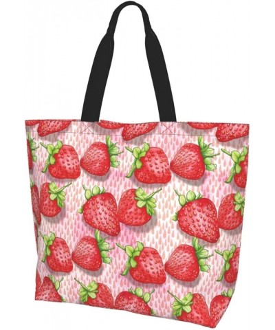 Strawberry Women's Shopping Bags, Hand-Held Storage Bags, Shoulder Bags, Sorority Handbags, Sorority Gifts Black12 $11.27 Totes