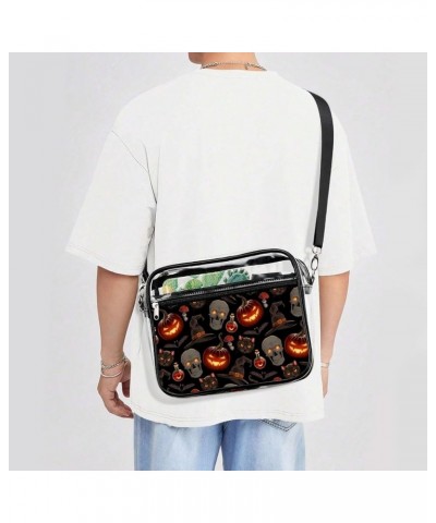 Men's Casual Shoulder Handbag Fashion Leather Bag Clear Crossbody Bag Color516 $16.16 Totes