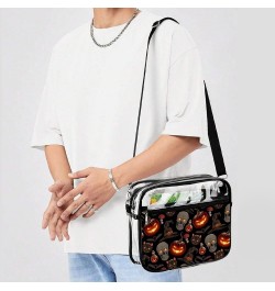 Men's Casual Shoulder Handbag Fashion Leather Bag Clear Crossbody Bag Color516 $16.16 Totes