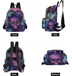 Mini Backpack Purse for Women, Galaxy Skull Travel Bag Casual Daypack Shoulder Bag Small $13.44 Backpacks