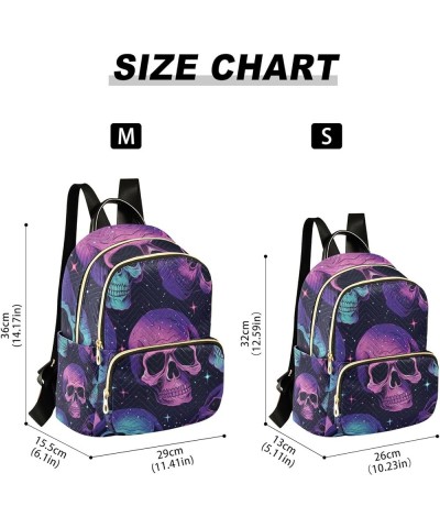 Mini Backpack Purse for Women, Galaxy Skull Travel Bag Casual Daypack Shoulder Bag Small $13.44 Backpacks