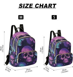 Mini Backpack Purse for Women, Galaxy Skull Travel Bag Casual Daypack Shoulder Bag Small $13.44 Backpacks