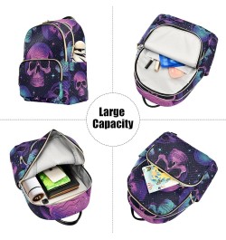 Mini Backpack Purse for Women, Galaxy Skull Travel Bag Casual Daypack Shoulder Bag Small $13.44 Backpacks