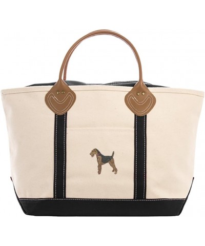 Airedale Terrier Tote Bag Black $28.18 Totes