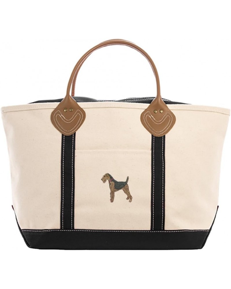 Airedale Terrier Tote Bag Black $28.18 Totes