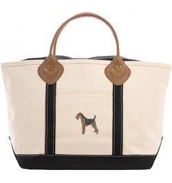 Airedale Terrier Tote Bag Black $28.18 Totes