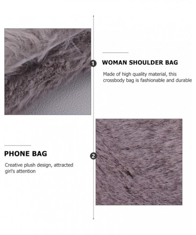 2 Pcs Plush Shoulder Bag Mini Crossbody Bags for Women Phone Pouch Shoulder Purses for Women Crossbody Light Greyx3pcs $14.51...