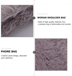 2 Pcs Plush Shoulder Bag Mini Crossbody Bags for Women Phone Pouch Shoulder Purses for Women Crossbody Light Greyx3pcs $14.51...