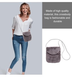 2 Pcs Plush Shoulder Bag Mini Crossbody Bags for Women Phone Pouch Shoulder Purses for Women Crossbody Light Greyx3pcs $14.51...