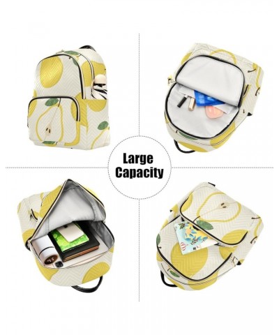 Lemon Fruit Pattern Women's Backpack Wallet Casual Small Backpack Fashion Women's Travel Bag School Backpack Color169 Medium ...