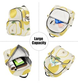 Lemon Fruit Pattern Women's Backpack Wallet Casual Small Backpack Fashion Women's Travel Bag School Backpack Color169 Medium ...