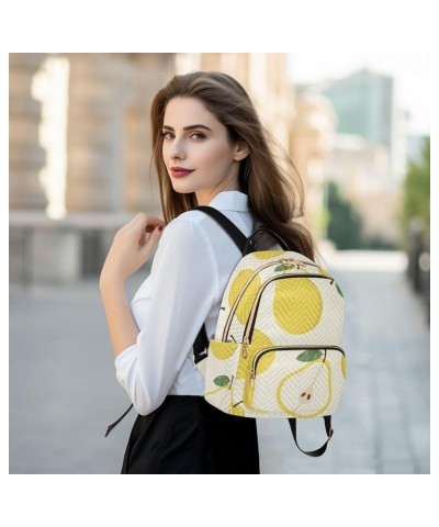 Lemon Fruit Pattern Women's Backpack Wallet Casual Small Backpack Fashion Women's Travel Bag School Backpack Color169 Medium ...