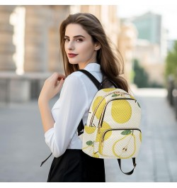 Lemon Fruit Pattern Women's Backpack Wallet Casual Small Backpack Fashion Women's Travel Bag School Backpack Color169 Medium ...