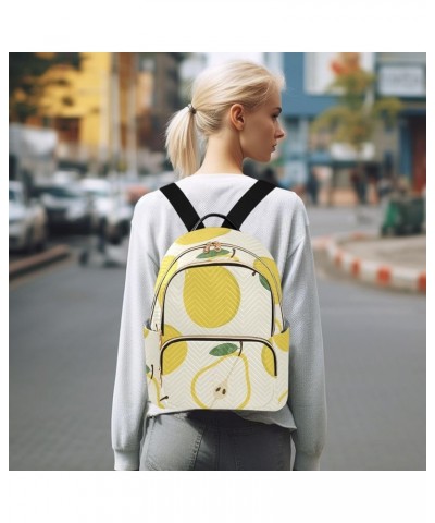 Lemon Fruit Pattern Women's Backpack Wallet Casual Small Backpack Fashion Women's Travel Bag School Backpack Color169 Medium ...