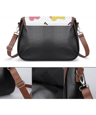 Fashion Crossbody Bags Women's Shoulder Bags Classic City Leather Satchels Hobo Bags Cartoon Fashion Beauty Color10 $22.50 Ho...