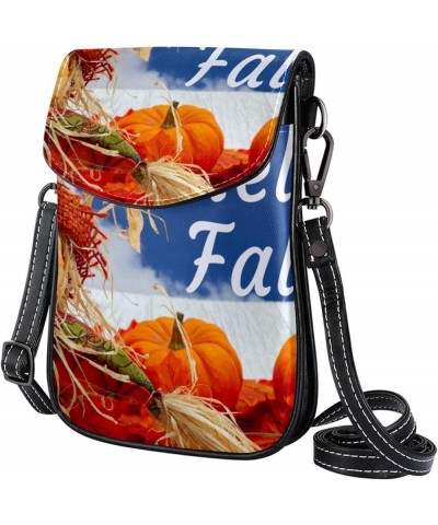 Stylish Leather Phone Bag - Crossbody Purse for Women - Classic & Functional Shoulder Bag Halloween Pumpkin Pattern Multicolo...