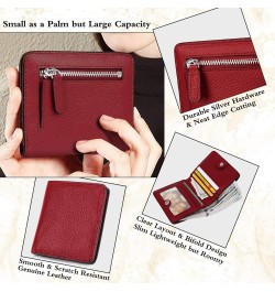 Small Leather Wallet for Women, Ladies Credit Card Holder RFID Blocking Women's Mini Bifold Pocket Purse Wine Rfid Blocking $...