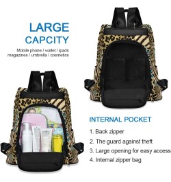 Women's Fashion Backpack Purses, Animal Print Zebra Leopard Backpack Shoulder Bag for Women $23.51 Backpacks