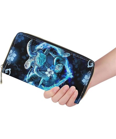 Floral Leather Wallets for Women Flowers Skull Zomble Pattern Purse Travel Business Handbag Girls Party Clutch Bag Phone Hold...