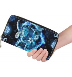 Floral Leather Wallets for Women Flowers Skull Zomble Pattern Purse Travel Business Handbag Girls Party Clutch Bag Phone Hold...